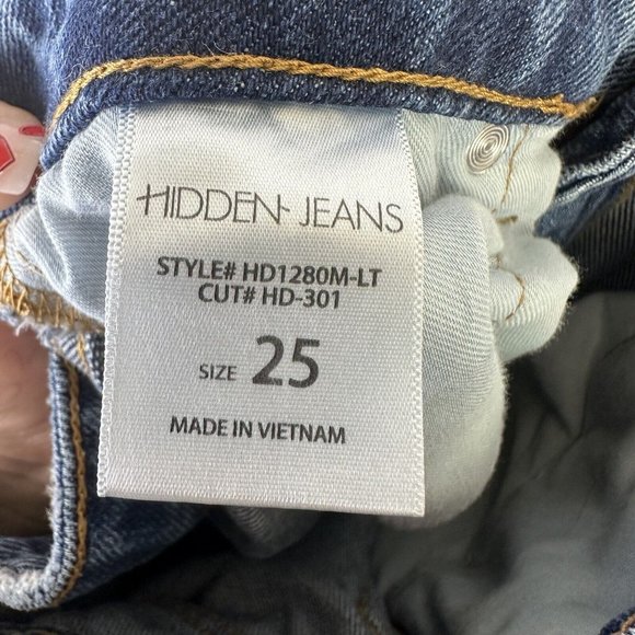 Hidden By Buckle Womens Blue Jeans Size 25 Distressed Medium Wash Skinny Jeans - Picture 9 of 10
